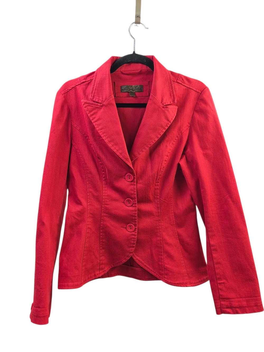 Armani Jeans Tailored Blazer Jacket Women's Medium Fitted Red Vintage Y2K